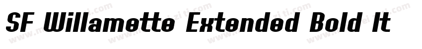 SF Willamette Extended Bold Italic字体转换